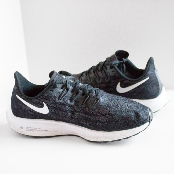 Nike Air Zoom Pegasus 36 Sneakers Black & White Athletic Shoes Women's 7 - Picture 5 of 11